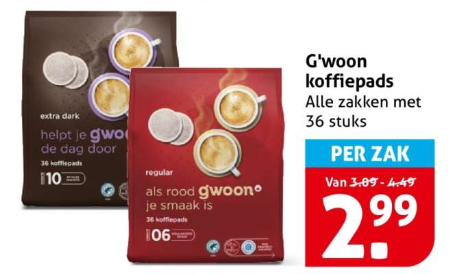 g'woon koffiepads