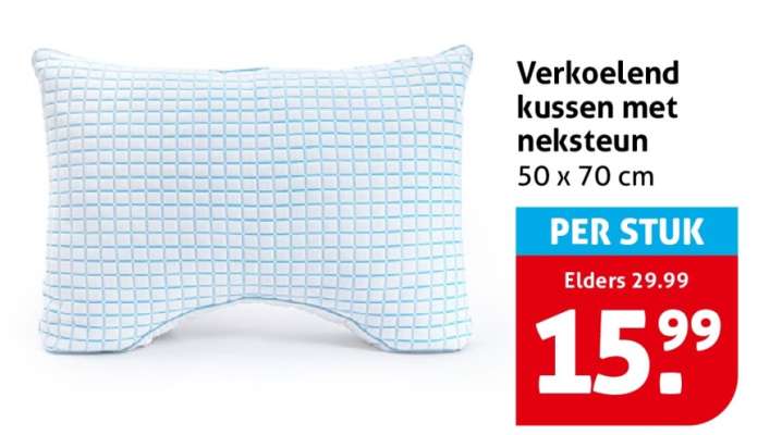 Verkoelend kussen met neksteun