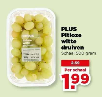 PLUS Pitloze witte druiven