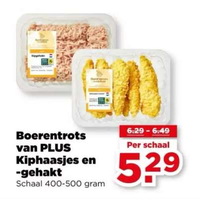 Boerentrots van PLUS Kiphaasjes en -gehakt
