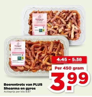 Boerentrots van PLUS Shoarma en gyros