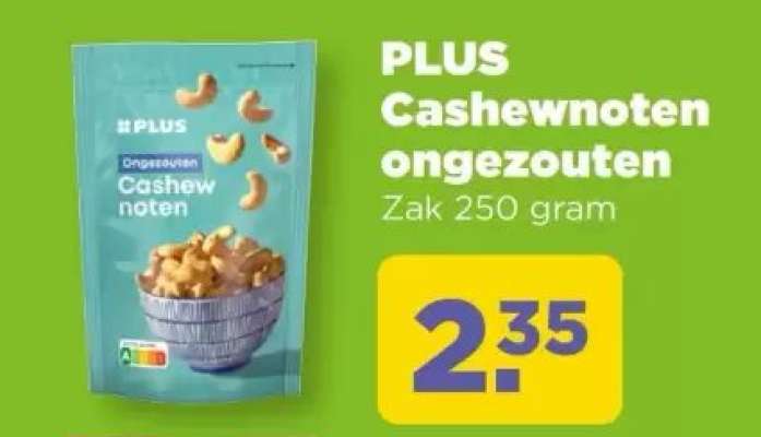 PLUS Cashewnoten ongezouten