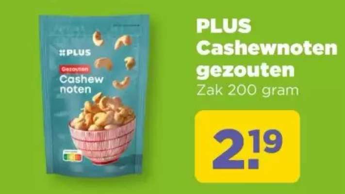 PLUS Cashewnoten gezouten