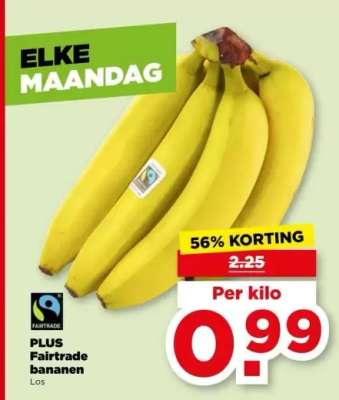 PLUS Fairtrade bananen