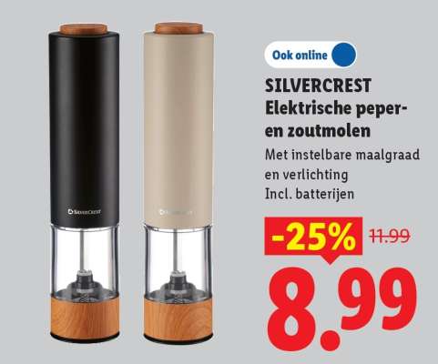 SILVERCREST Elektrische peper- en zoutmolen