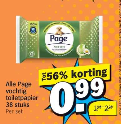 Alle Page vochtig toiletpapier 38 stuks