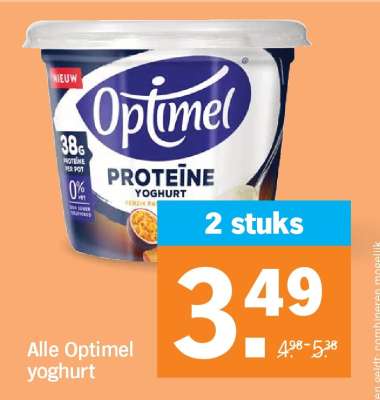 Alle Optimel yoghurt