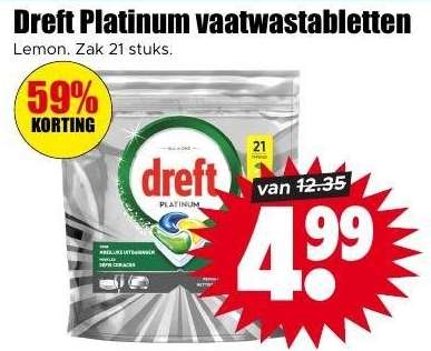 Dreft Platinum vaatwastabletten