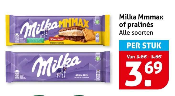 Milka Mmmax of pralinés