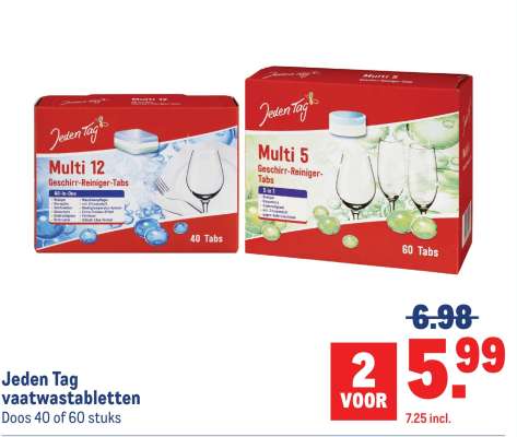 Jeden Tag vaatwastabletten
