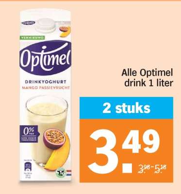 Alle Optimel drink 1 liter