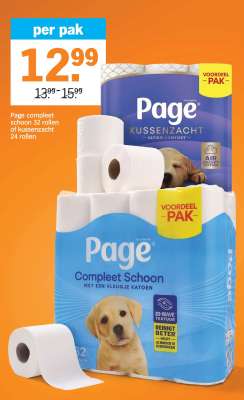 Page compleet schoon of kussenzacht