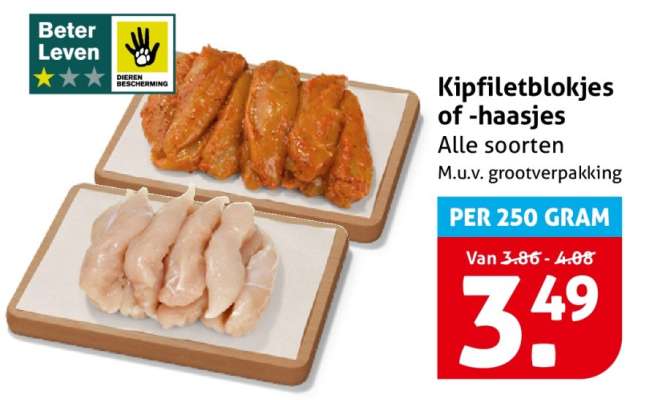 Kipfiletblokjes of -haasjes