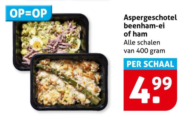 Aspergeschotel beenham-ei of ham