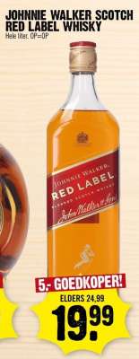 JOHNNIE WALKER SCOTCH RED LABEL WHISKY