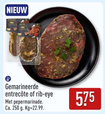 Gemarineerde entrecôte of rib-eye