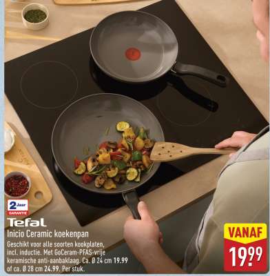 Tefal Inicio Ceramic koekenpan
