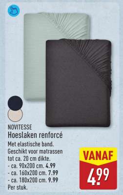 NOVITESSE Hoeslaken renforcé