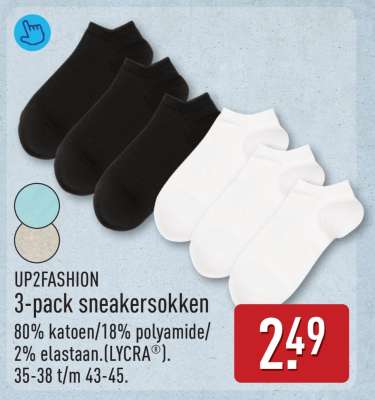 UP2FASHION 3-pack sneakersokken