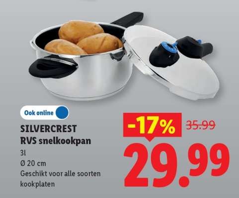 SILVERCREST RVS snelkookpan