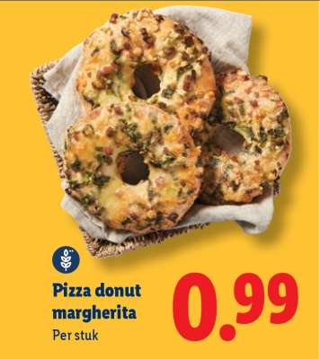 Pizza donut margherita
