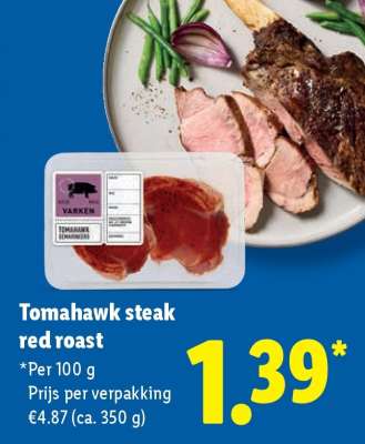 Tomahawk steak red roast