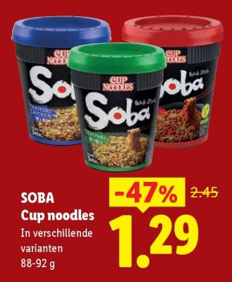 SOBA Cup noodles