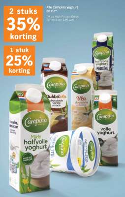 Campina yoghurt en vla