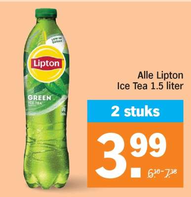 Alle Lipton ice tea 1.5 liter