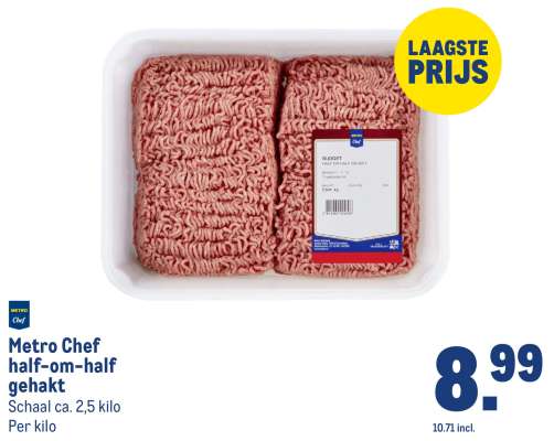 Metro Chef half-om-half gehakt