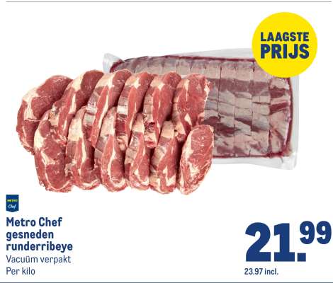Metro Chef gesneden runder ribeye