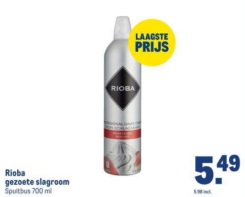 Rioba Gezoete Slagroom