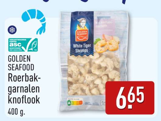 GOLDEN SEAFOOD Roerbakgarnalen knoflook