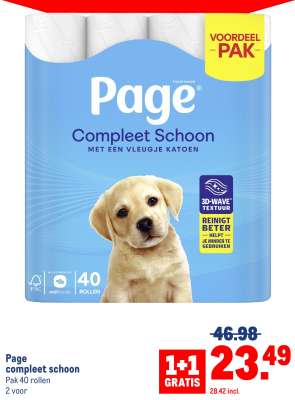 Page compleet schoon