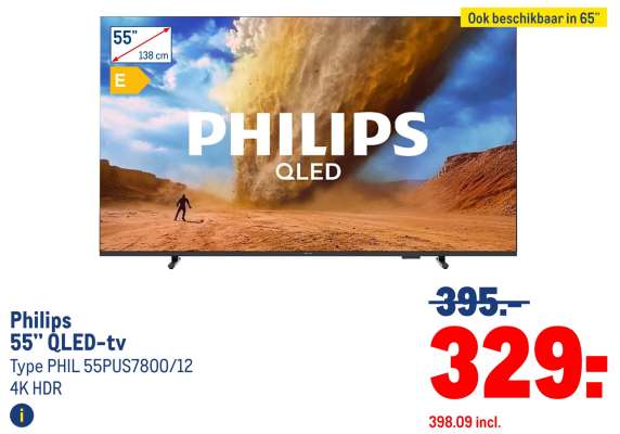 Philips 55” QLED-tv