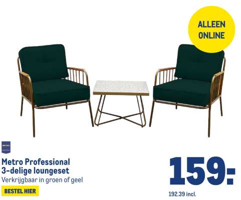 Metro Professional 3-delige loungeset