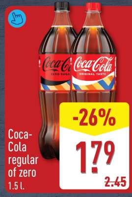 Coca-Cola regular or zero 1.5 l