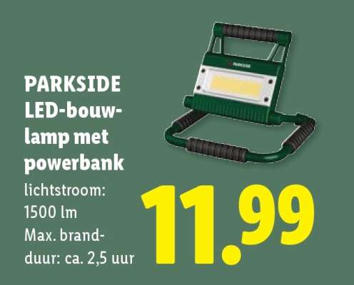 PARKSIDE LED-bouwlamp met powerbank