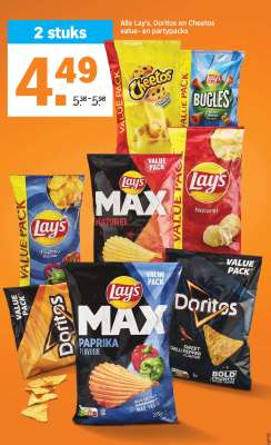 Lay's, Doritos en Cheetos value- en partypacks