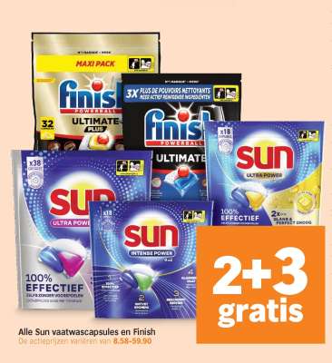 Sun en Finish vaatwascapsules