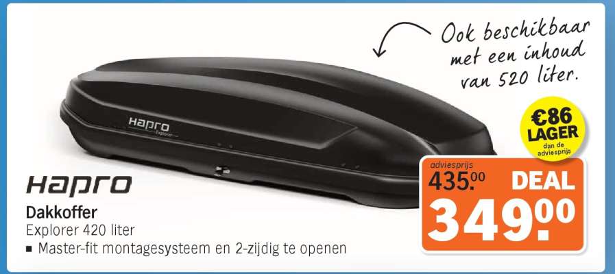 Dakkoffer Hapro Explorer 420 liter