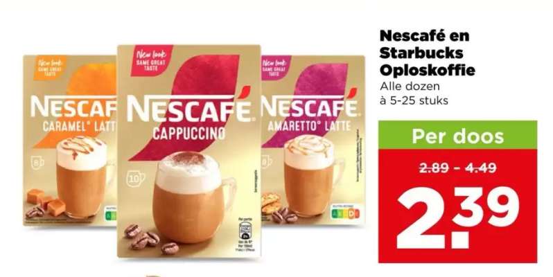 Nescafé en Starbucks Oploskoffie