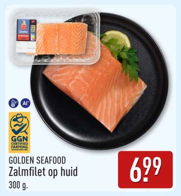 GOLDEN SEAFOOD Zalmfilet op huid