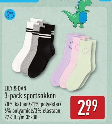 LILY & DAN 3-pack sportsokken