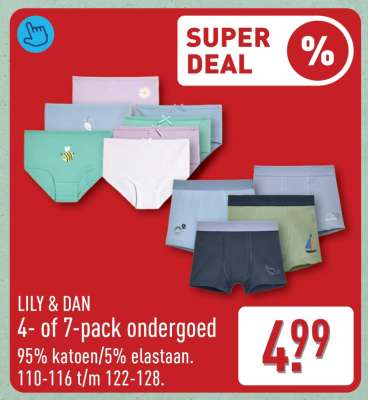 LILY & DAN 4- of 7-pack ondergoed
