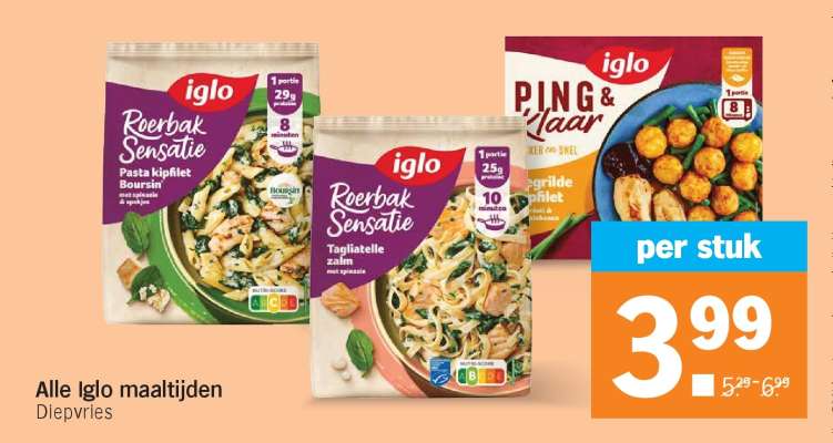 Alle Iglo maaltijden