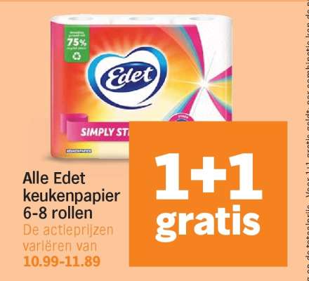 Edet keukenpapier 6-8 rollen