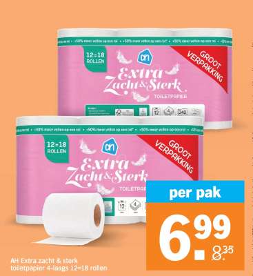 AH Extra zacht & sterk toiletpapier