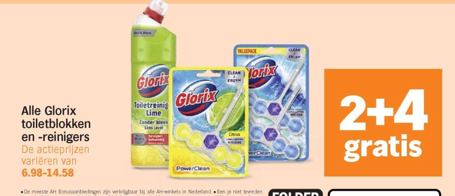 Glorix toiletblokken en -reinigers
