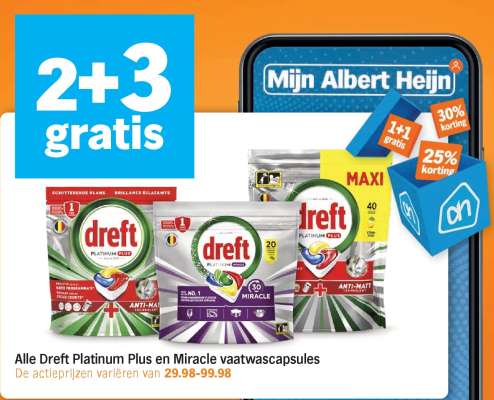 Dreft Platinum Plus en Miracle vaatwascapsules
